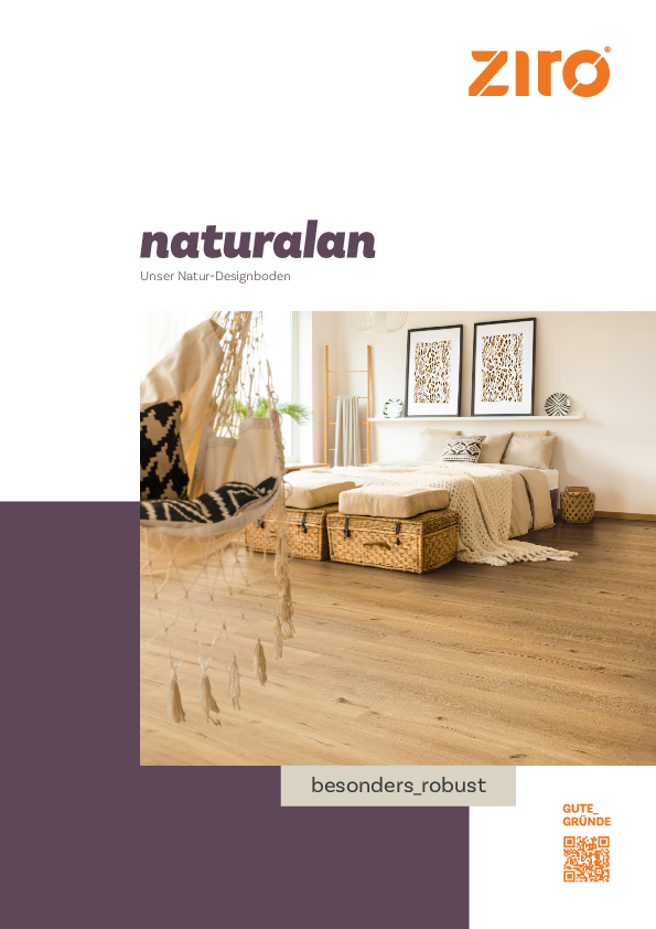 Das aktuelle Prospekt zum naturalan Designboden von ziro